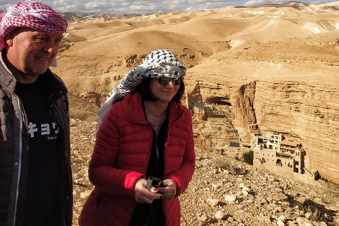4WD St. George's Monastery Jordan Baptize Dead Sea adventure tour - St. George’s cliffs and the rougher desert route