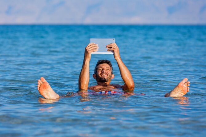 From Jerusalem: Masada Dead Sea Small Group Tour INCL. ENTRY FEES - The Dead Sea stop and the strange pleasure of floating