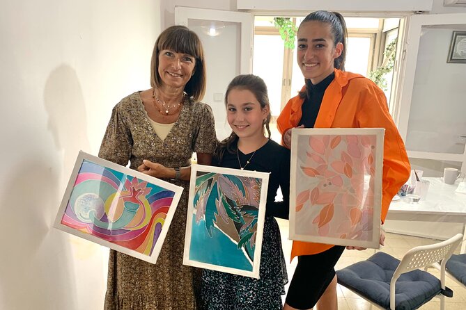 Private Silk Wall Hanging Painting Workshop in Jerusalem - A Private Session for Couples, Families, and Friends